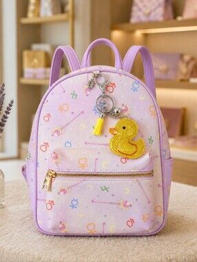 Saillor Moon Lavender Mini Backpack with Duck Charm  NWOT